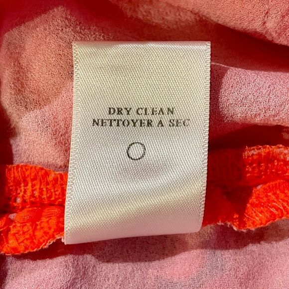 A.L.C. Sandro Floral Lace Shorts in Neon Orange Pink - Size: 8 - Picture 10 of 10